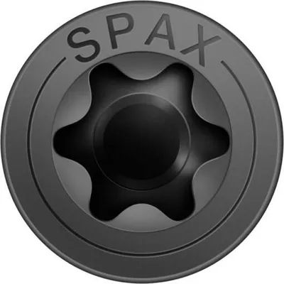 Produktbild von SPAX Universalschraube, 4,5 x 20, Vollgewinde, Senkkopf, T-STAR plus T20, 4-CUT, Schwarz verzinkt, 20 Stück - 4191040450201