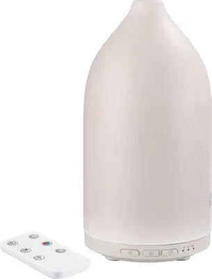 Produktbild von Ultraschall Aroma Diffusor mit Keramikgehäuse Fernbedienung Farbwechsel 120 ml