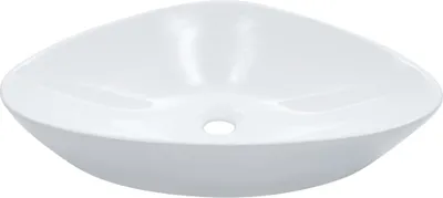 A white ceramic sink on a white background.