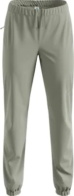 Hellgraue Odlo Essentials Warm Langlaufhose mit elastischem Bund und Beinabschlüssen