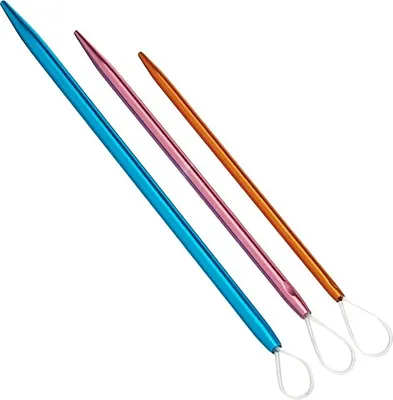 Produktbild von Knitpro-Wollnadeln mit Öse, 3er-Set / Aluminium / 10944