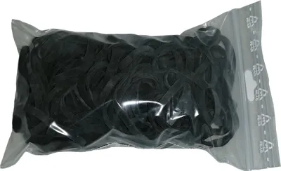 Produktbild von 100 g Gummiringe schwarz 40 mm Ø 1,2 x 4 mm breit