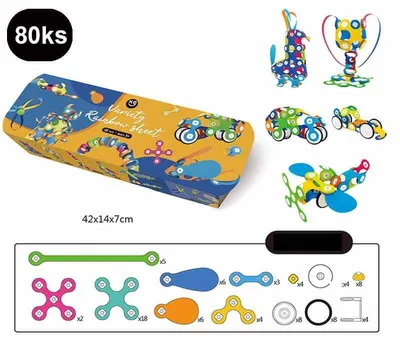 Obrázok produktu pre Magnetická stavebnica Flexy - 80ks