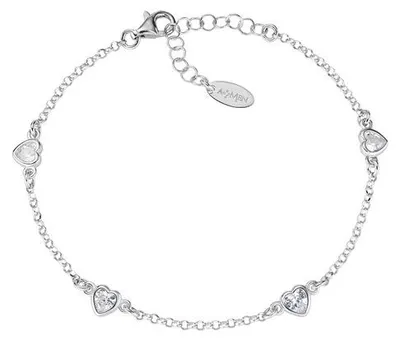 Produktbild von AMEN CLCUSEBBZ Damen Collier Herz Love 925 Silber weiß 44 cm
