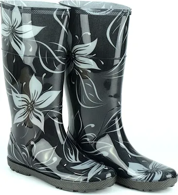 Produktbild von DEMAR Damen Mädchen Gummistiefel Regenstiefel Langschaft Gartenschuhe Wasserdicht Mit Blumen-Motiv 36