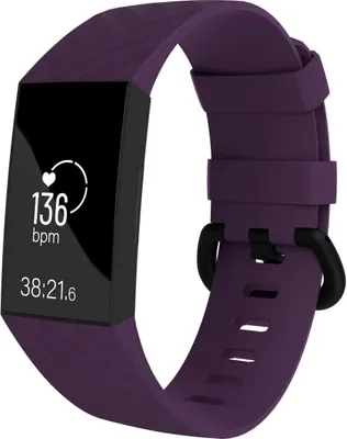 Produktbild von Strap-it Fitbit Charge 3 Armband Silikon (Lila) - Große: S/M