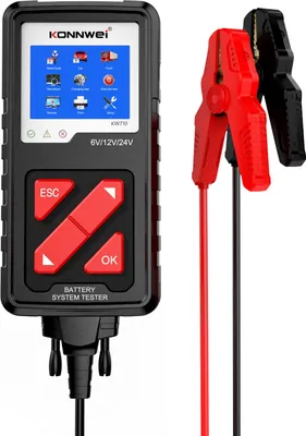 Zdjęcie produktu dla KONNWEI KW710 100-2000CCA Analizator akumulatorów do samochodów ciężarowych 6V 12V 24V Narzędzie diagnostyczne do testowania układu rozruchowego i ładowania samochodu