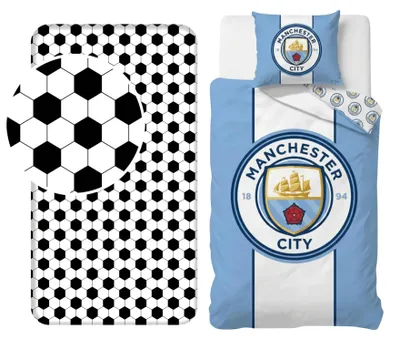 Produktbild von Manchester City Schlafzimmer-Set; Bettbezug und Bettlaken