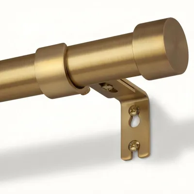 Gardinenstange ausziehbar 80-218 cm Gold 25 mm Metall