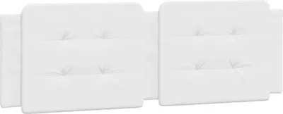 Image de vidaXL Coussin de tête de lit "Zadar" blanc 152 cm similicuir