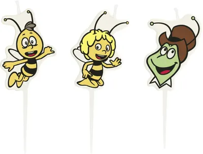 Produktbild von 4 Mini-Figurenkerzen Biene Maja / Maya