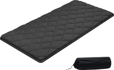 Obrázek produktu pro VEVOR japonská futonová matrace (2032 x 991 x 89 mm), skládací tatami (velikost jednolůžka), podlahová matrace s úložným vakem a upevňovacím materiálem, 9vrstvá podložka na spaní pro meditaci a jógu, černá