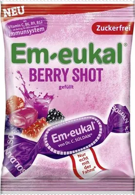 Produktbild von Em-Eukal Bonbons Berry Shot zuckerfrei 75 g
