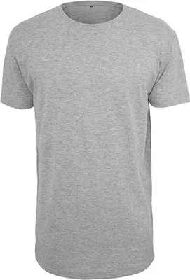 Produktbild von Build Your Brand BY028 | Shaped Long Herren T-Shirt - Farbe: Heather Grey - Größe: 3XL