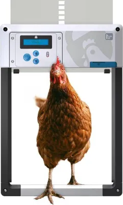 Produktbild von Automatische Hühnerhof Türöffner mit abnehmbarem Bedienfeld Batteriebetrieb