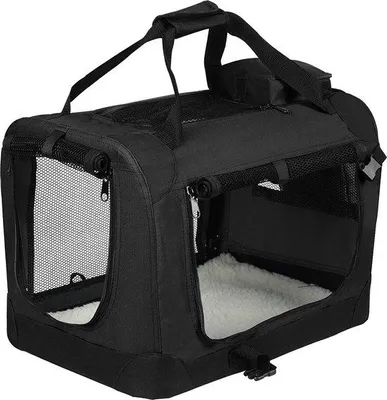 Produktbild von Schwarze 70x52x52cm Reisetasche mit Kissen für Hund/Katze