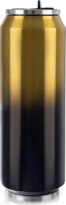 Produktbild von Isolierbecher Dose 700 ml – Edelstahl Schwarz-Gold