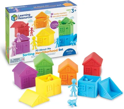Produktbild von Learning Resources Lernspielzeug Sortierhäuser mit Figuren - Farben lernen