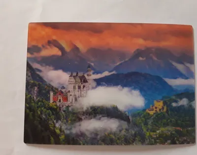 Produktbild von 3 D Ansichtskarte Schloß Neuschwanstein + Hohenschwangau, Postkarte Wackelkarte Hologrammkarte, Bayern