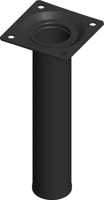 Produktbild von Möbelfüße Tischbeine rund Möbelbeine ø 30 mm Länge 150 mm Stahl schwarz
