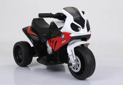 Produktbild von BMW S1000 Premium Modell mit Ledersitz Kindermotorrad Elektro Dreirad Kinder Polizei Motorrad Rot
