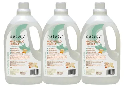 Imagen del producto de Natuty, detergente para ropa sin perfume, 1,5 litros. Paquete económico de 3 unidades