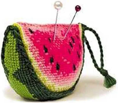 Produktbild von Riolis Kreuzstich-Set "Wassermelonen Nadelkissen", Zählmuster