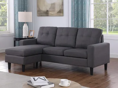 Produktbild von Polstercouch mit variabler Ottomane Reva Grau