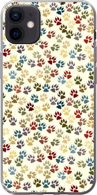 Produktbild von MuchoWow® Handyhülle Schutzhülle Hülle für Telefoonhoesje iPhone 12 mini Muster - Hund - Pfoten - Jungen - Mädchen - Kinder - Kind Silikon Softcase Handy Hülle - Bild