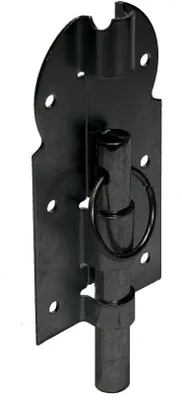 Produktbild von Fallriegel - Gartenriegel Schwarz verzinkt 200 mm - Pro Stück