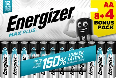 Produktbild von Energizer MAX PLUS AA-Batterien 8+4 Stück