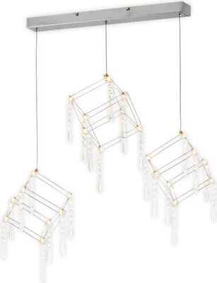 Produktbild von Näve Leuchten LED Pendelleuchte "ARANEUS" chrom LED Pendelleuchte "ARANEUS" chrom Pendelleuchte - LED Pendelleuchte "ARANEUS" chrom, Hängelampe im Design Style, ausMetall und Kunststoff in chrome, 150 cm hoch, Maße 80 x 15,5 cm, Inkl. LED