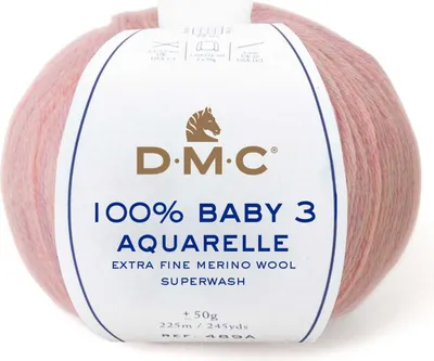 Zdjęcie produktu dla DMC 100% Baby Aquarelle Wool – czysta wełna merynosowa (kolor 1340)