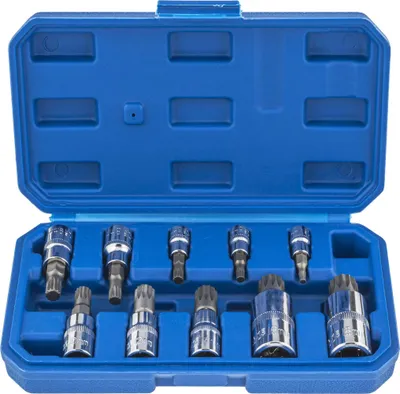 Produktbild von Steckschlüssel Innenvielzahn 1/4" 3/8" 1/2" Nüsse M4 - M18 Stecknuss Set