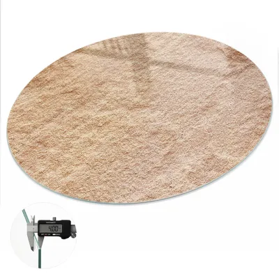 Produktbild von Glas Tischplatte fi60 cm – Tischauflage aus gehärtetem Glas – Glasplatte für Esstisch – Küchentischplatte aus Glas – Tischschutz Glas modern – Dekorative Glasplatte – Pflegeleichte Glastischplatte – Sicherheitsglas Tischplatte – Warme Textur