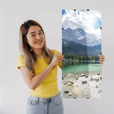 Obrázok produktu pre MG Design, rámik na fotografie 35 x 80 cm – rám bez rámu, s akrylátovým sklom a zadnou doskou z HDF – vhodný na fotografie, plagáty a puzzle, na zavesenie vertikálne aj horizontálne
