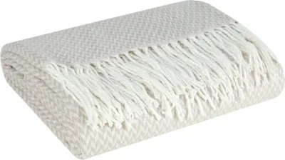 Produktbild von EUROFIRANY | Decke - 130 x 170 cm - beige Sofadecke - Modern