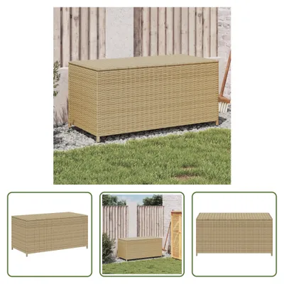 Obrázek produktu pro The Living Store Zahradní truhla Beige 190L Poly Rattan