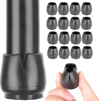 Produktbild von Verk 01853 Möbelschutzkappen 12 - 16 mm, 16 Stück schwarz