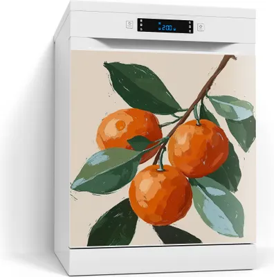 Produktbild von DEQORI Magnetmatte Spülmaschine beschreibbar 60x60 cm 'Orangenfrische' Magnetfolie