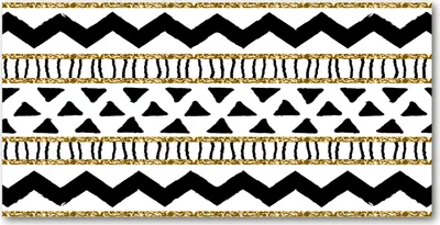Produktbild von Tulup® Leinwandbild - 140x70 cm - Wandkunst - Drucke auf Leinwand - Leinwanddruck  - Sonstige - Schwarz - Tribal Ethnisch