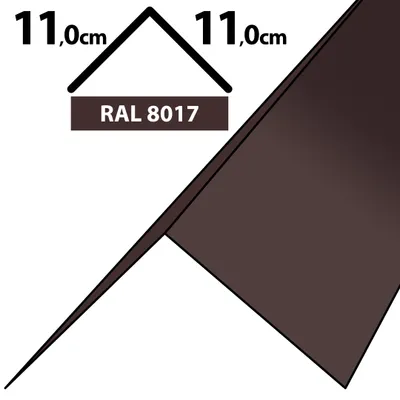 Produktbild von 1m Winkelblech Kantblech Kante Blechwinkel pulverbeschichtetes 0,5mm Zuschnitt 22cm RAL-8017 Braun