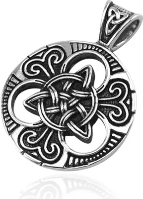 Produktbild von Anhänger Keltischer Knoten Triquetra Edelstahl Halskette Lederkette Herren Damen Dreiecksknoten Celtic nur-anhänger