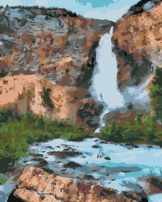 Produktbild von Zuty - Malen nach Zahlen - WASSERFALL IM WALD, 40x50 cm, ohne Keilrahmen