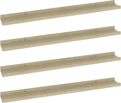 Produktbild von vidaXL Wandregale 4 Stk. Sonoma-Eiche 80x9x3 cm