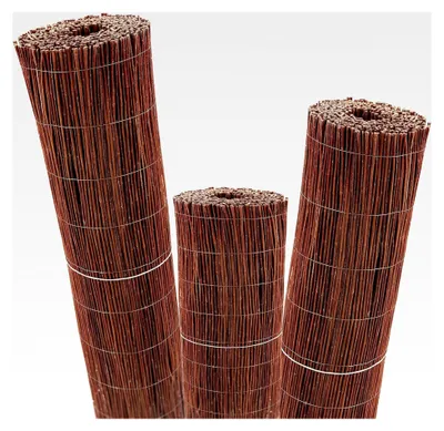 Produktbild von Weidenmatte Sichtschutzmatte aus Weide in verschiedenen Höhen | Natürlicher Sichtschutz für Garten, Balkon und Terrasse | Weidenzaun mit Drahtumspannung | Sichtschutzzaun (5m x 100cm)