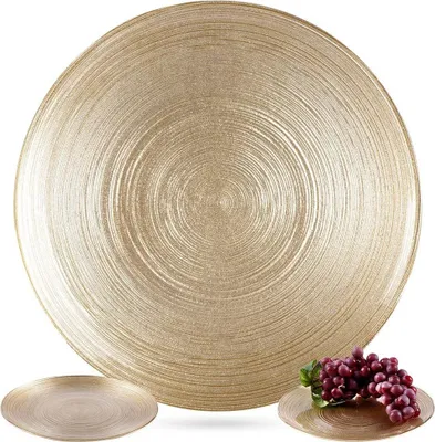 Immagine prodotto di Piatto da dessert in vetro dorato, piccolo, per torte, dessert e snack, 21 cm