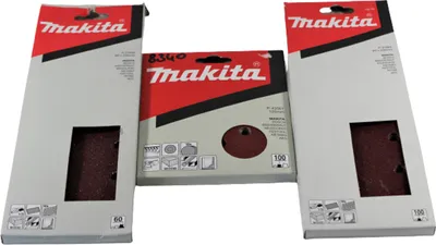 Image de MAKITA Feuilles abrasives Papier abrasif Set de 3 pièces outil de ponçage feuilles