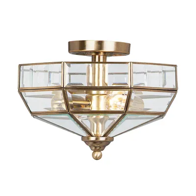 Zdjęcie produktu dla Lampa sufitowa Old Park złota 2xE27x60W metal wym:23x32x32cm IP20 Elstead