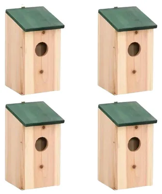 Produktbild von Holzvogelhäuser, langlebiges Design, für den Außenbereich, Beige